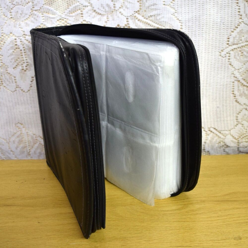 Y2K No Boundaries CD Case Binder Holds 208 Discs Black Grunge Analog DVD Storage